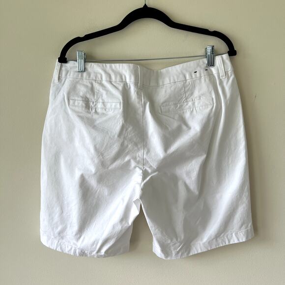 J.Crew Factory 9" Frankie Bermuda Chino Short White Womens 12 Euro Summer Preppy - Picture 2 of 7